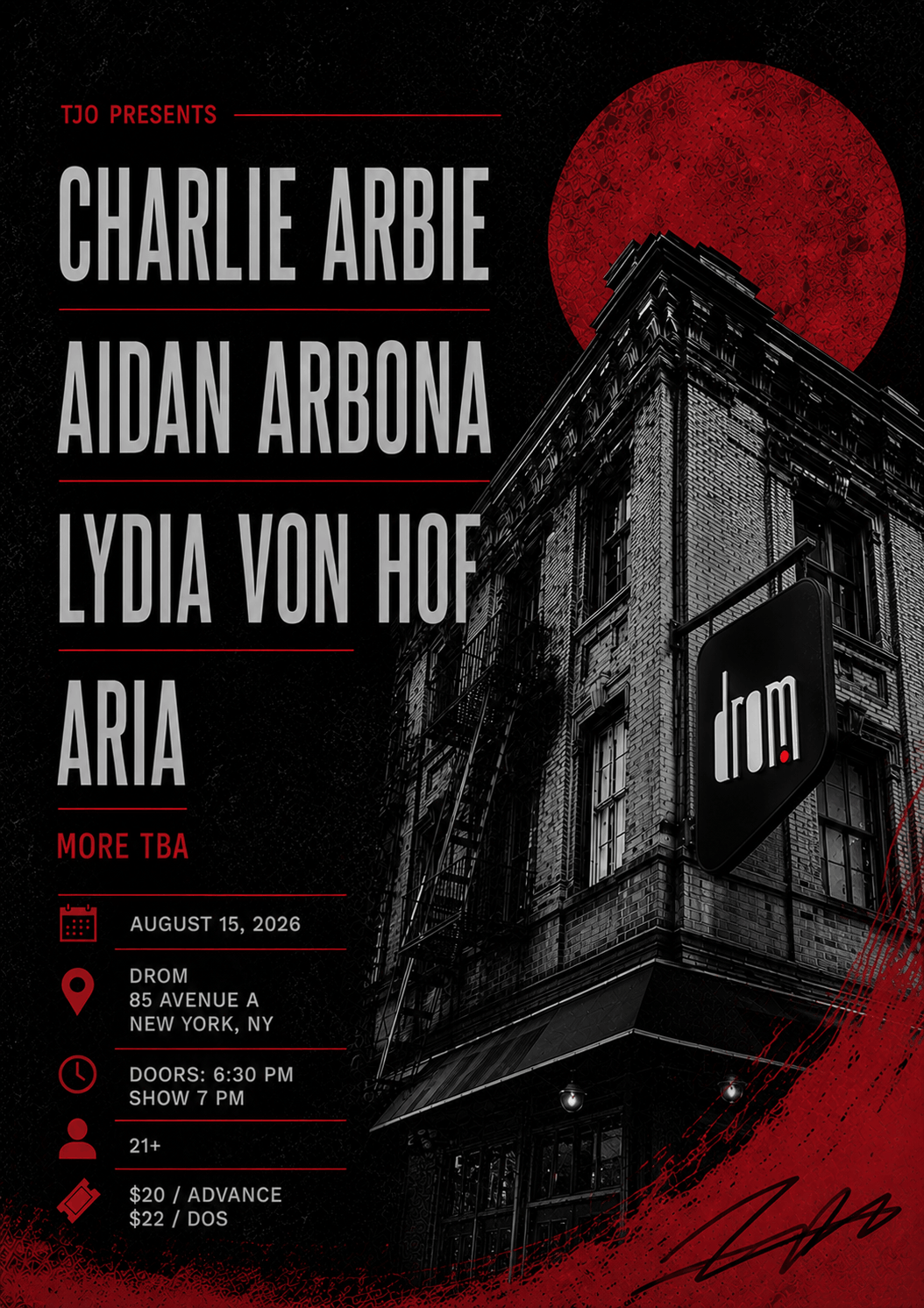 Charlie Arbie, Aidan Arbona, Lydia Von Hof, Aria